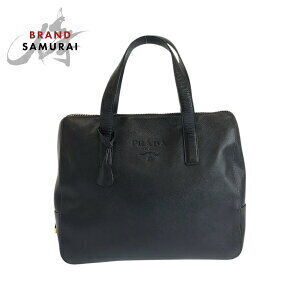 PRADA Saffiano black leather tote bag handbag